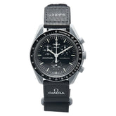 オメガ × Swatch スウォッチ スピードマスター ミッション トゥ ムーン 腕時計 SO33A100 クオーツ ブラック文字盤 ナイロン バイオセラミック メンズ OMEGA 【中古】